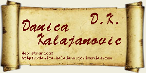 Danica Kalajanović vizit kartica